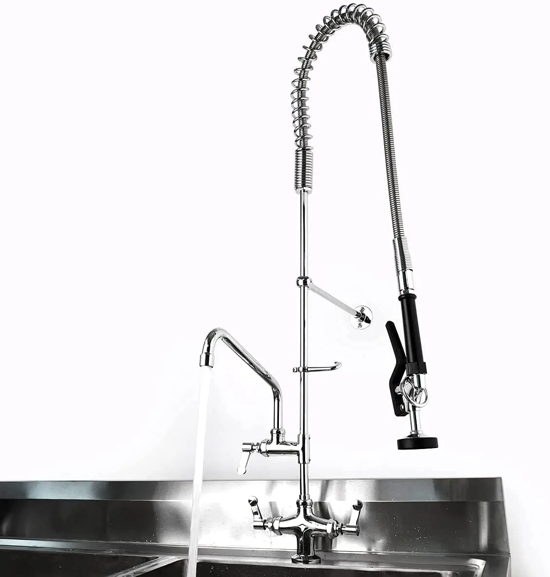 Deck Mounted Type Kitchen Commercial Faucet Pre Rinse Sink Faucet Restaurant Hotel Application Tap