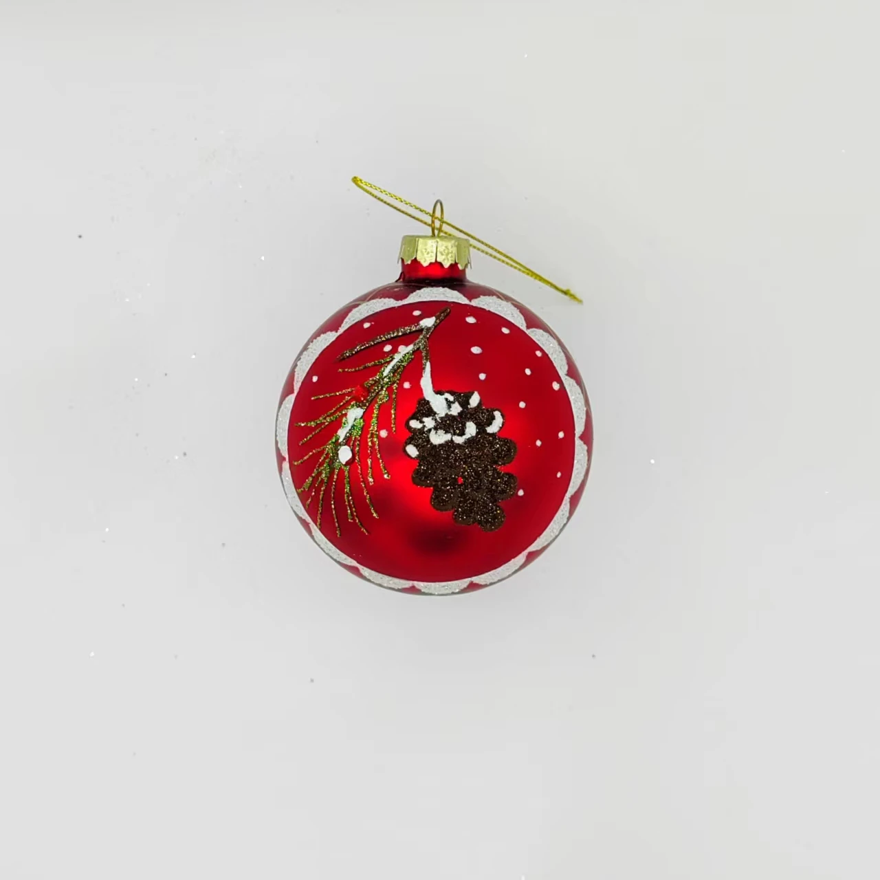 2023 New HotDesign Glass Ball Ornaments Christmas Glass Ball Red Irregular Striped Glass Ball Ornaments Christmas Tree Ornaments