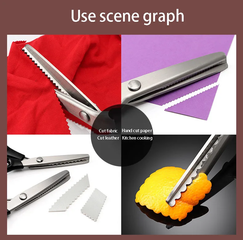 Handmade Lace Scissors Comfort Grip DIY Crafts Tailor Sawtooth Scissors Fabric Sewing Scissors