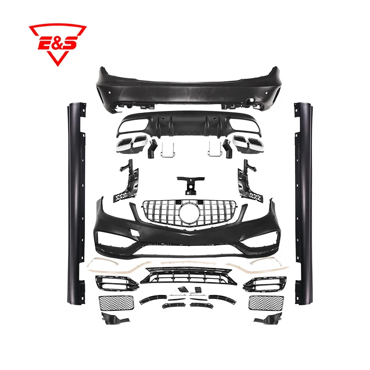 Suitable For Mercedes Benz W204 Upgrade New W205 C63 Amg Body Kit With Front Bumper Side Skirts