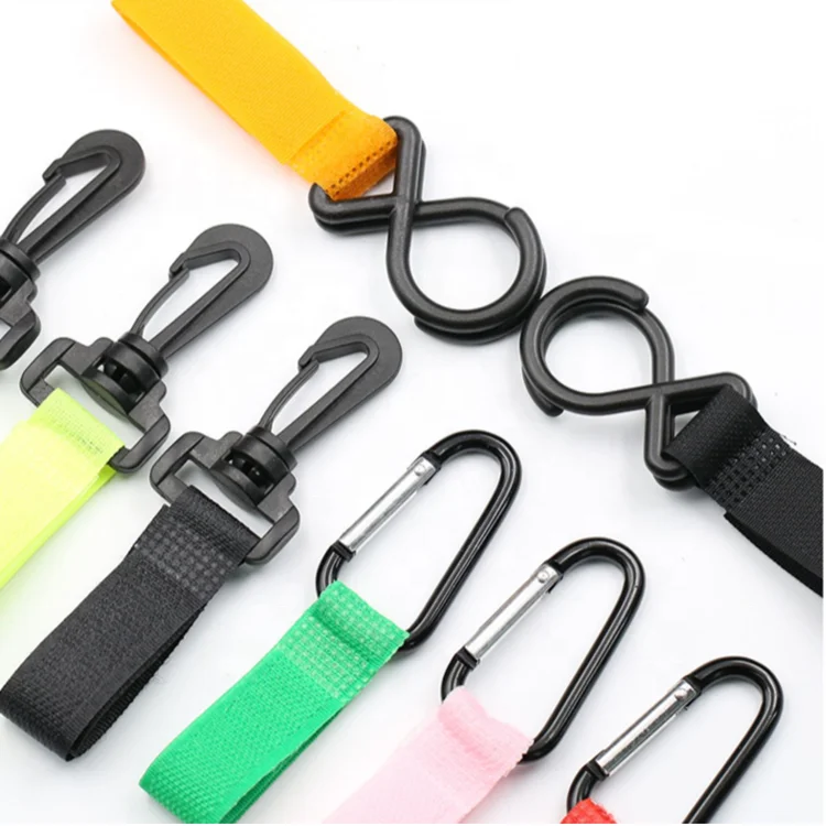 Custom size and print logo Self-Gripping Cable Ties Fastening wraps tape adjustable Reusable hook and loop strap with buckle