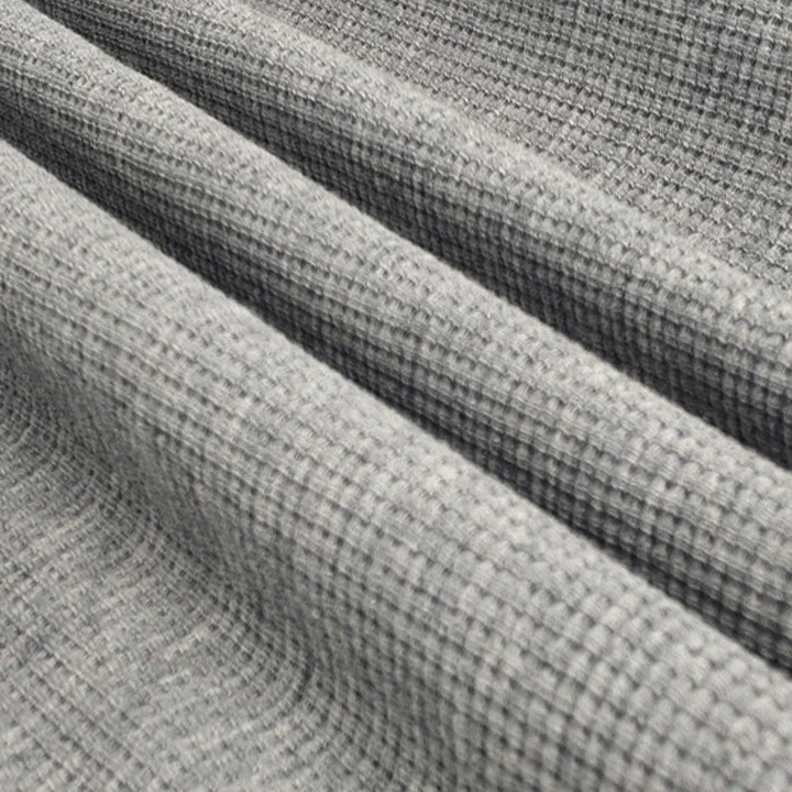 Knitting fabric manufacturers 60% cotton 40% polyester 260g CVC waffle cotton polyester blend fabric