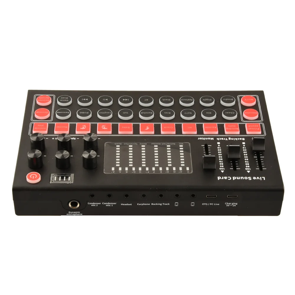 m9 Sound Card Audio Set Interface External Usb Webcast Studio Live Microphone  usb  sound card studio recording