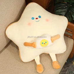 best seller  food plush toy cute toasted bread plush-toy-manufacturer fabric for making soft toys