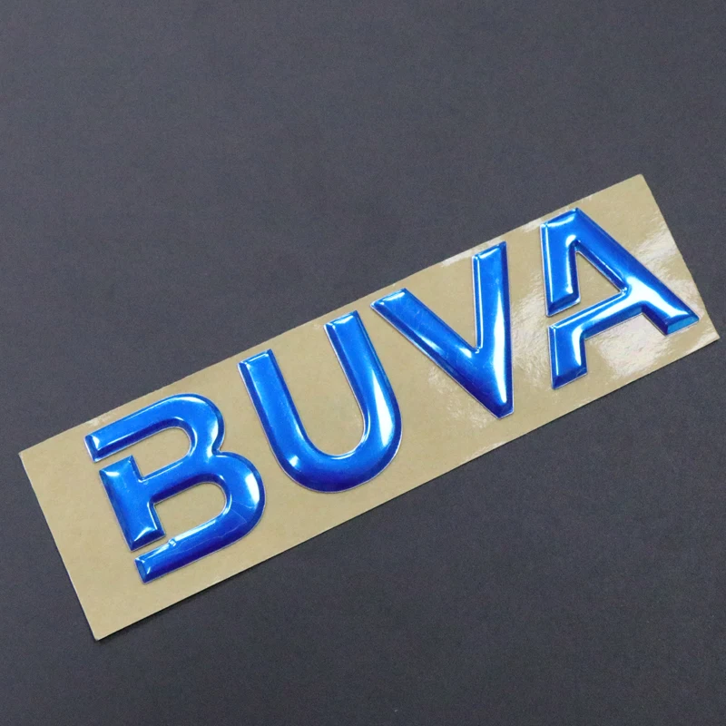 Custom Metallic ABS Adhesive Letters Plastic  raised Stickers Surface Glossy 3D Logo Sticker