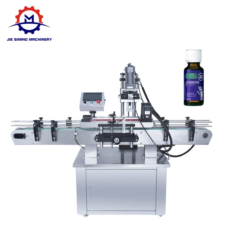 JSM-440 автоматическая высокоскоростная машина по пластику стеклу круглый машина для укупорки бутылок, винтовая крышка закаточная машина производственная линия