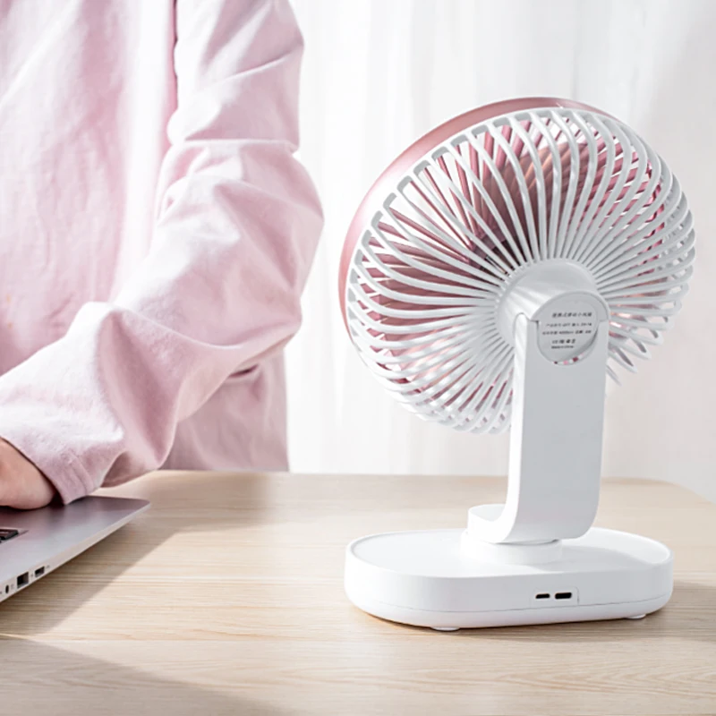 Battery Powered quiet 4 Speeds Mini Portable Indoor USB Electric Desktop Fan for Office Home Sport Camping Travel