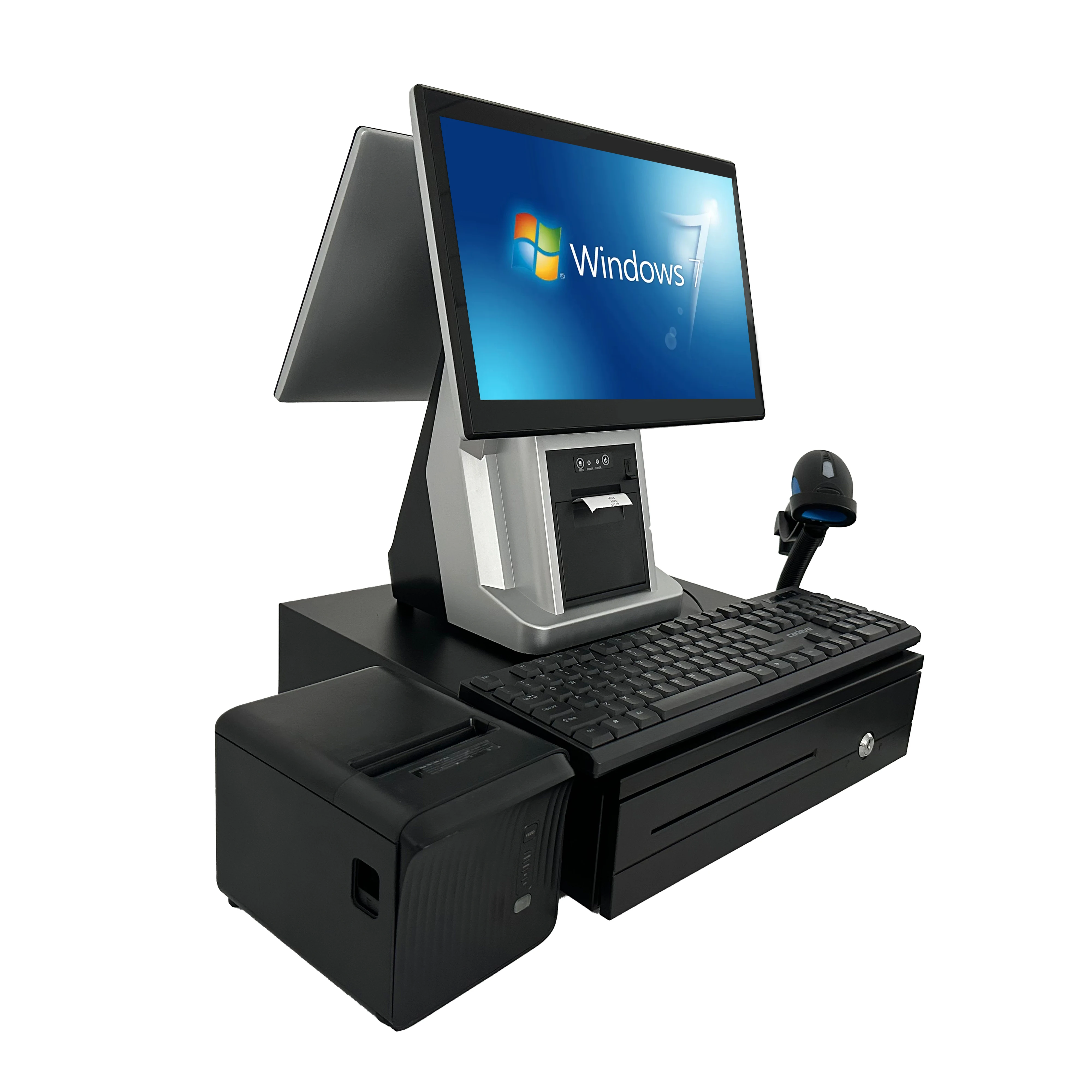China Pos System Manufacturers Full Set All in One Cash Registers Built 80mm Receipt Printer