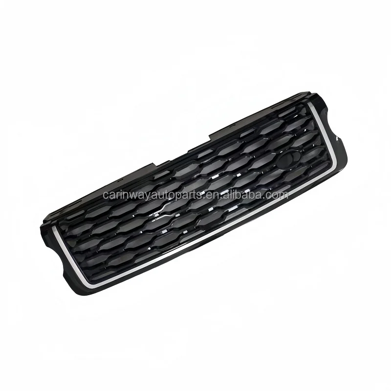 Defender Accessories Silver Stripe Front Grille Radiator Grill Auto Spare Body Parts For Land Rover Range Rover 2013-2017