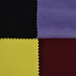Wholesale knitted NO MOQ stock 32S brushed TC fleece cotton polyester fabric for hoodie