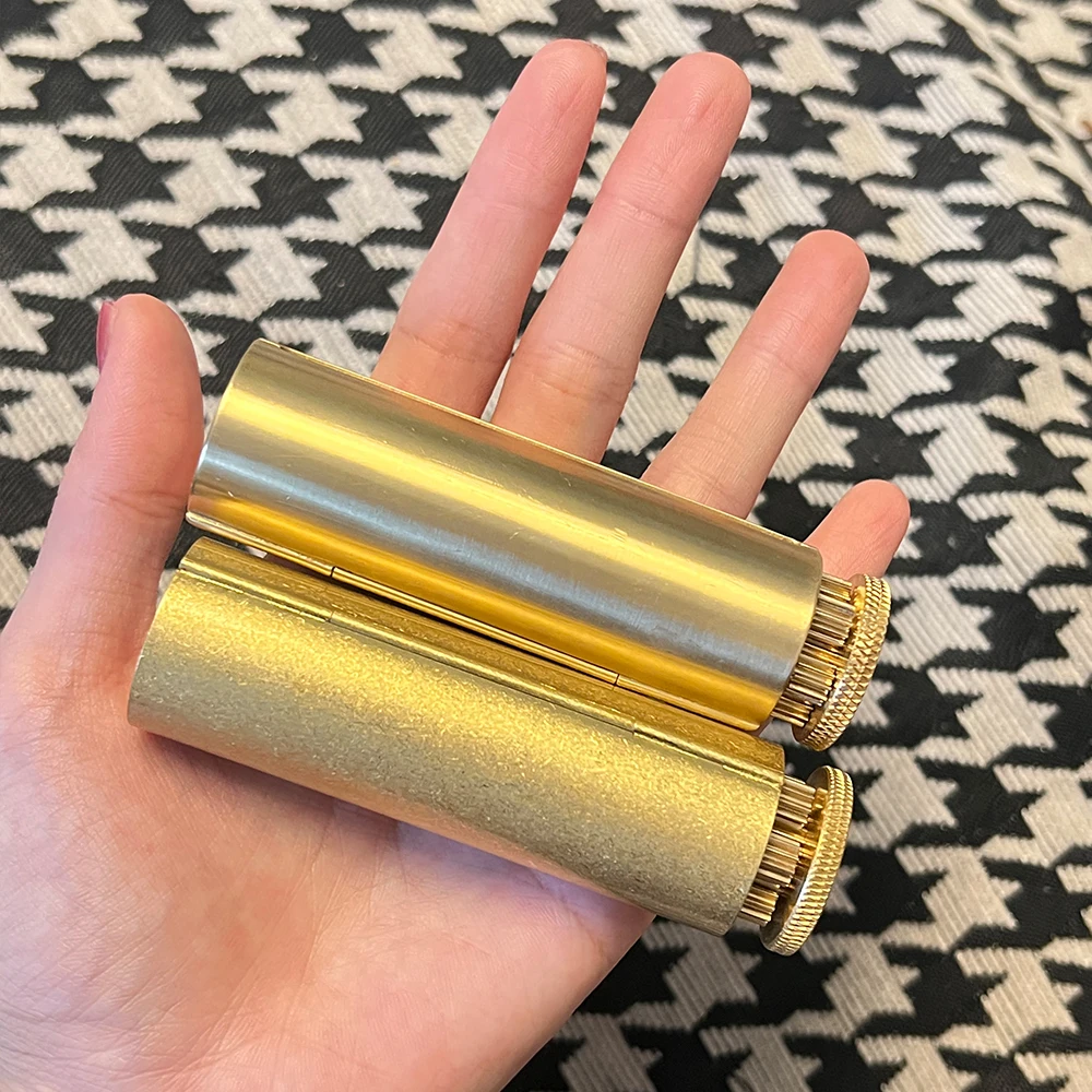 Brass Cigarette Roller Cigar Manual Smoke Rolling 70mm Herb Tobacco Roller Maker