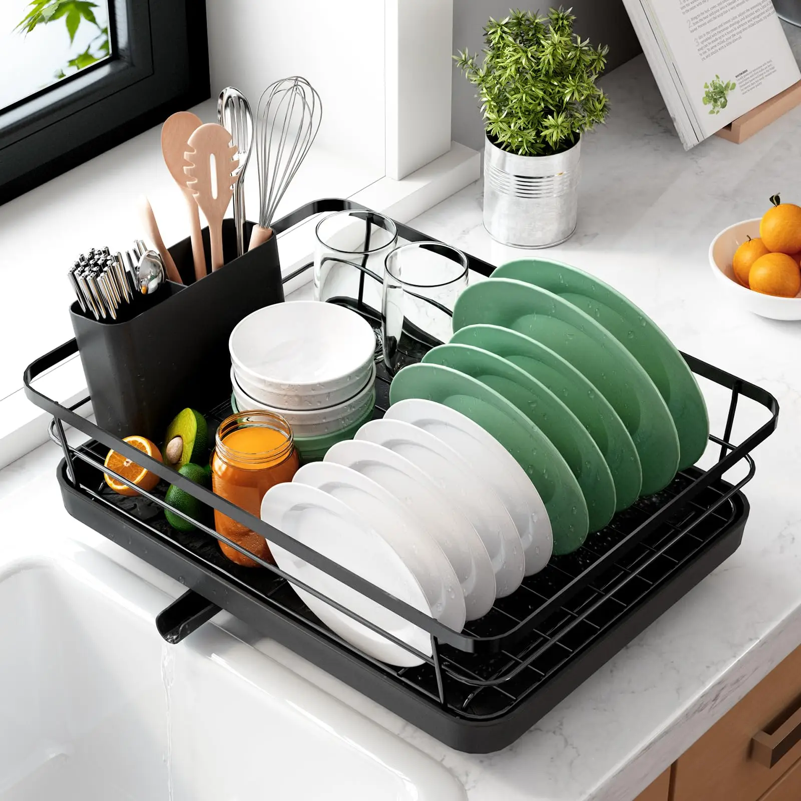 Functional Metal Dish Drying Rack Space-Saving Kitchen Organizer & Sink Storage Steel Design with OEM/ODM Welcome