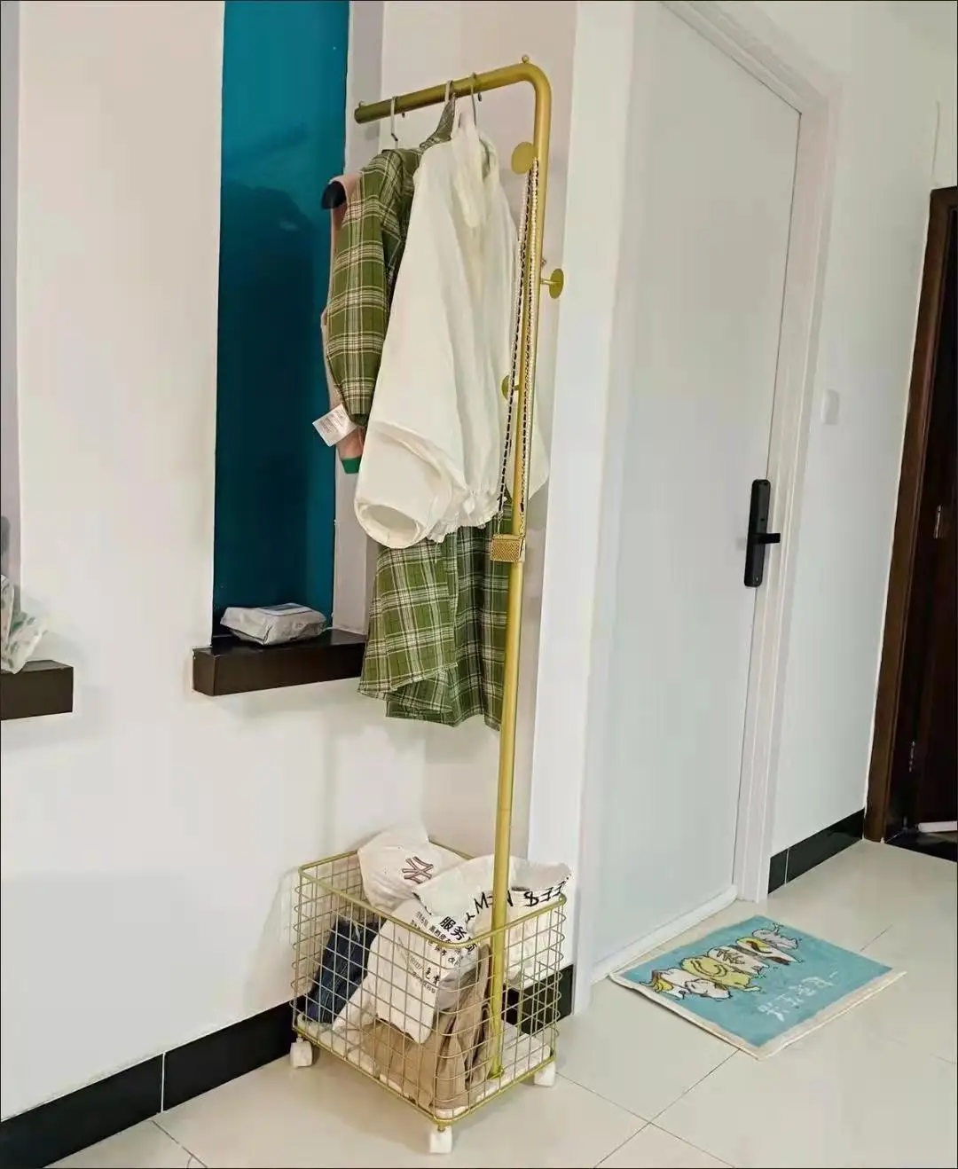 Cheap Multifunctional Metal Hanger Floor Standing Coat Rack Living Room