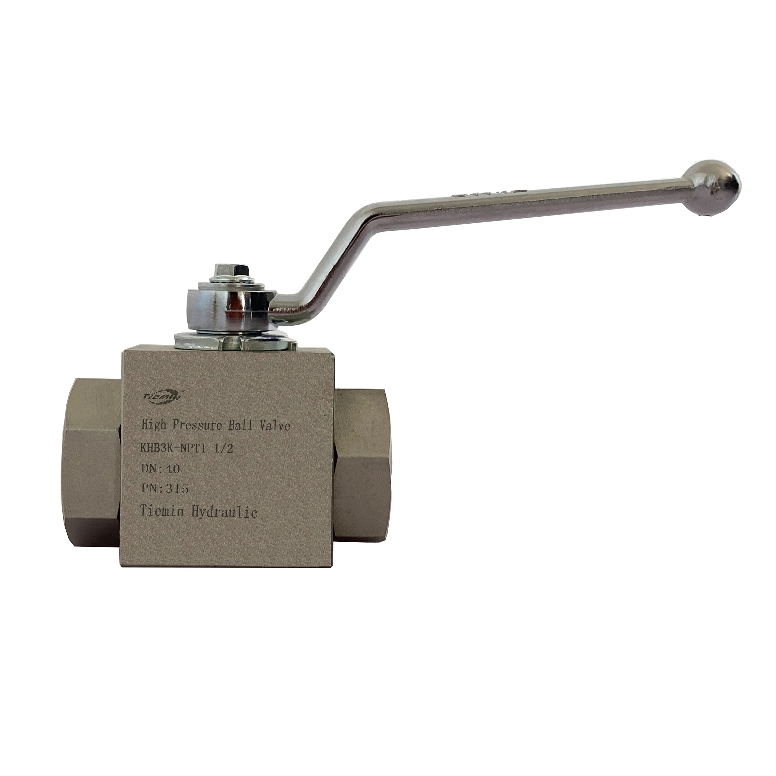 Tiemin Hydraulic Ball Valve KHB-38SR DN:32 PN:315 Carbon Steel/stainless steel White Zinc Plated High Pressure