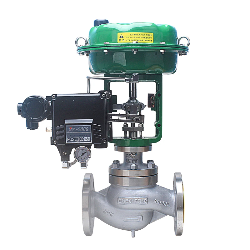 Cast Steel Flange Regulating 4-20ma Ytc-1000 Positioner Diaphragm Operated Modulating Valve Pneumatic Steam Control Valve