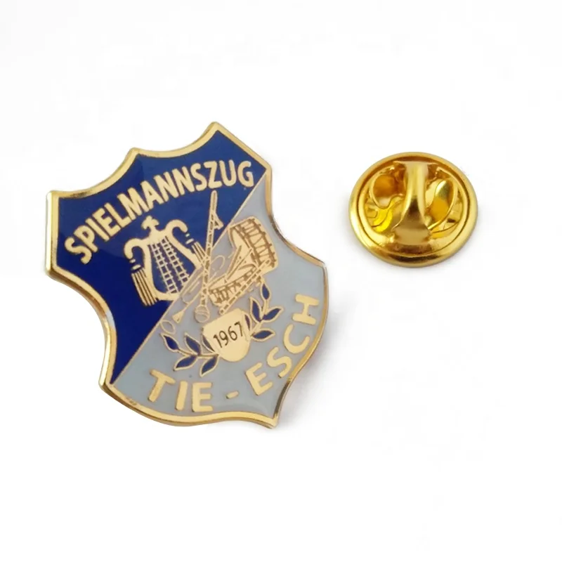 China Supplier Gold Plated Badge Custom Made Metal Badges Clear Dome  Epoxy Lapel Pin Making You own Logo Emblem