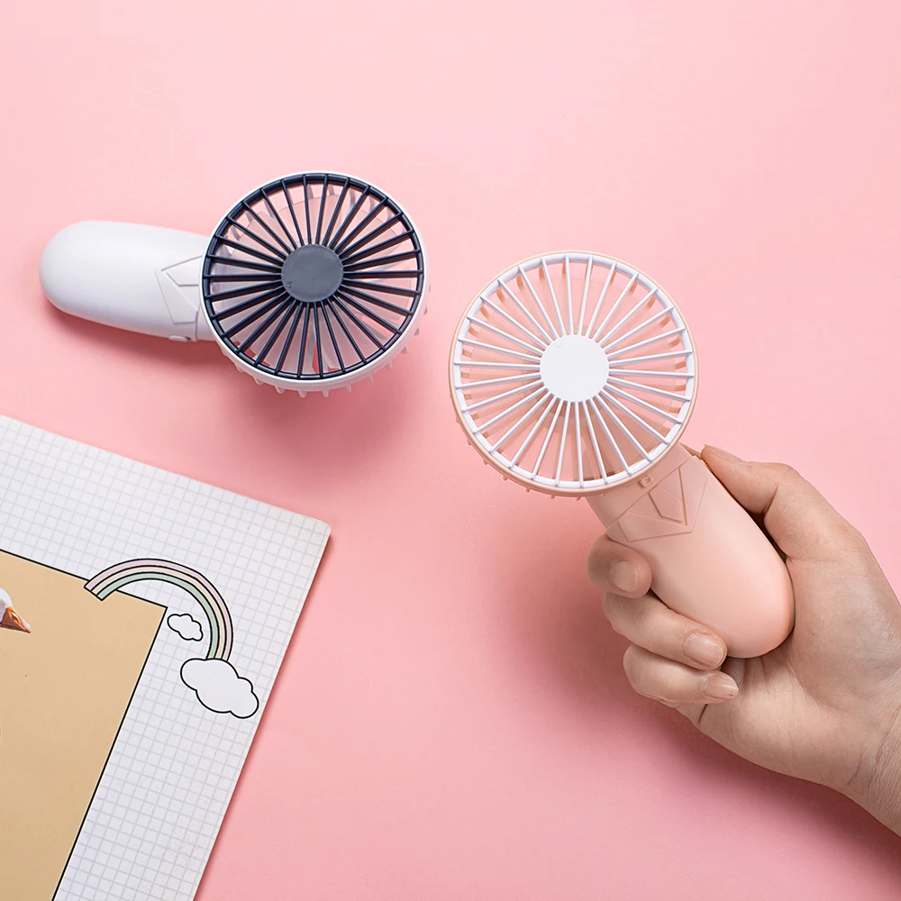 Cynrin Drop Shipping Handheld Battery Operated Electric Fan Logo Usb Wholesale Pink Rechargeable Portable Mini Handheld Fan