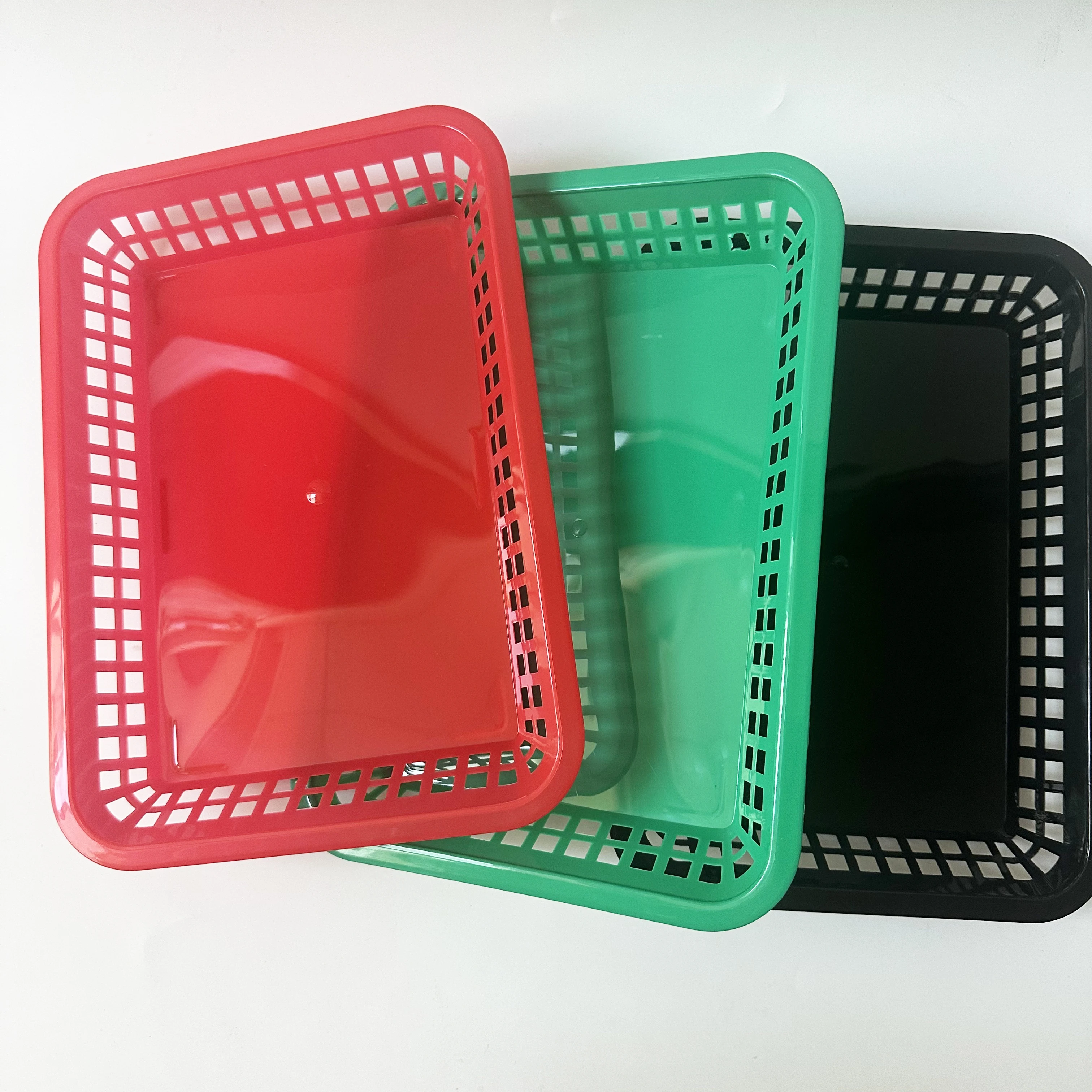 Classic Rectangular plastic storage basket french fries baskets Grande Platter Basket tray