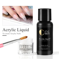 Private Label High Quality 30ml Oem Odorless Clear Color Monomer Nail Acrylic Liquid Quick-dry for Nail Acrylic Powder EMA MMA