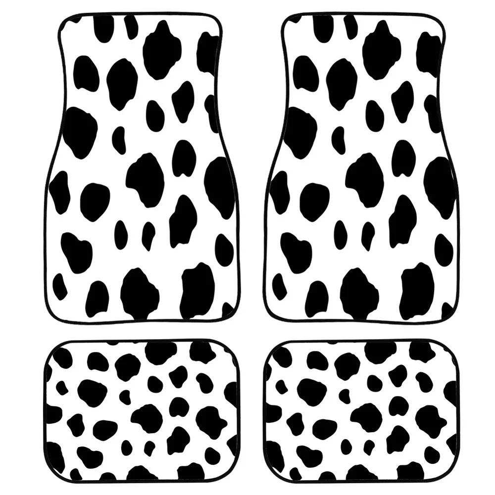 Wholesale Animal Pattern Cow Stripe Printing Supplies Car Wear-Resistant Rubber Polyester Creative Foot Mat