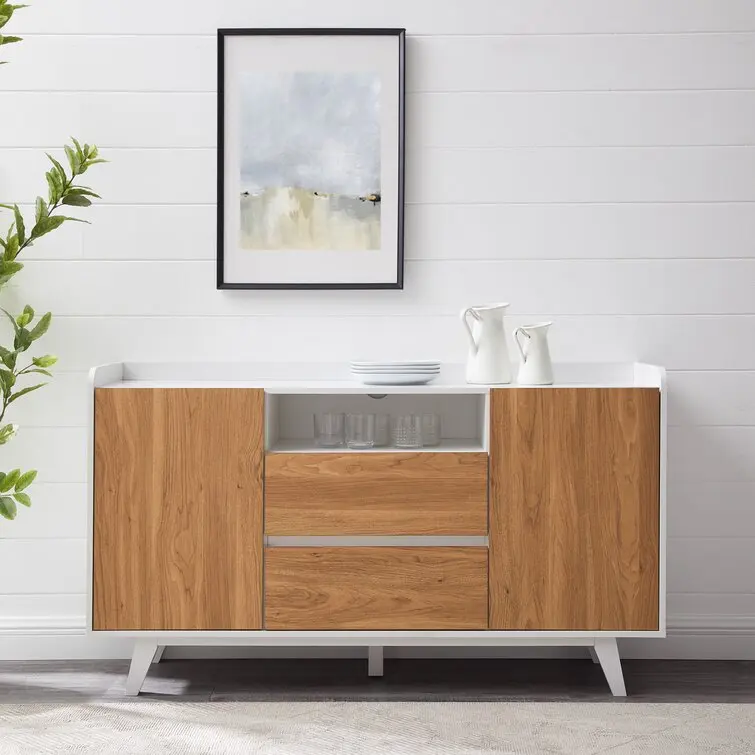 Modern furniture solid wood TV cabinet meuble tv console