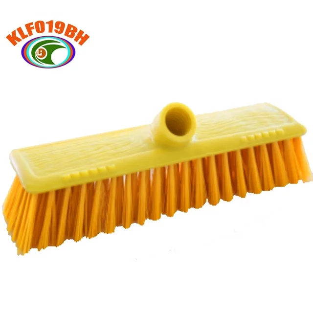 Household floor cleaning sweeping plastic broom brush heads with Italian thread hole