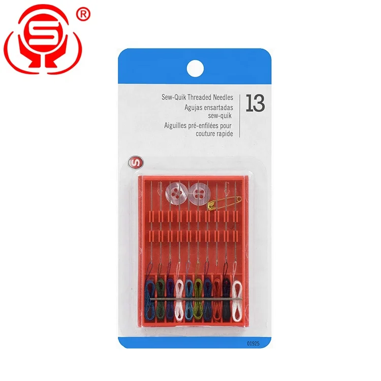 
Custom logo mini diy travel hotel sewing kit / 10 needle and thread sewing kit set 