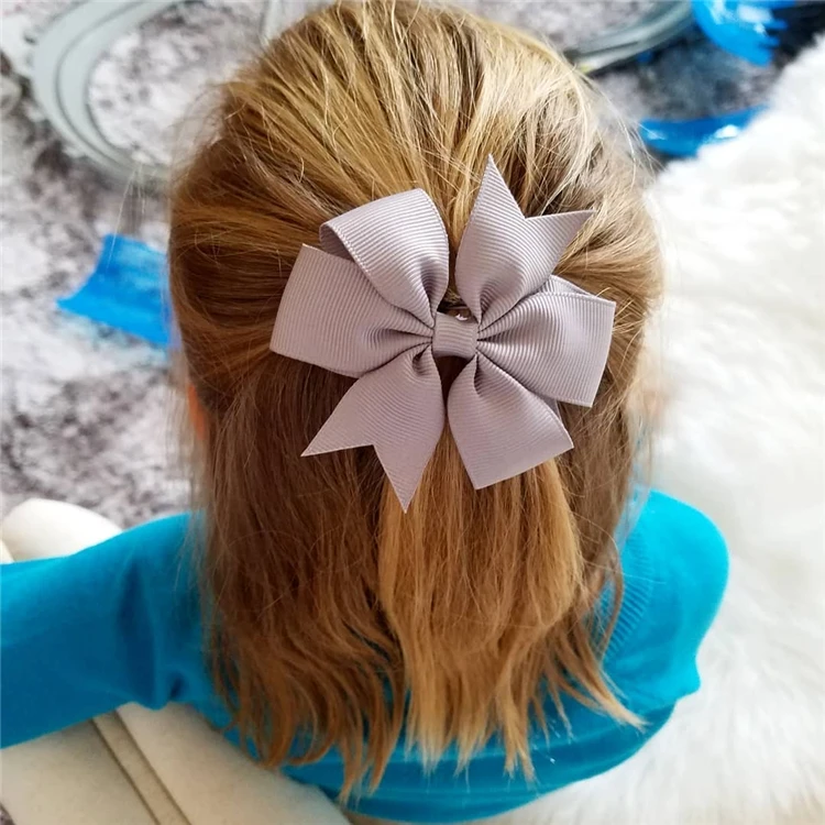 Бутиковый бант для волос Размером 3,5 дюйма с цветными петлями, аксессуары для прически «конский хвост», эластичные ленты для волос для маленьких девочек и детей