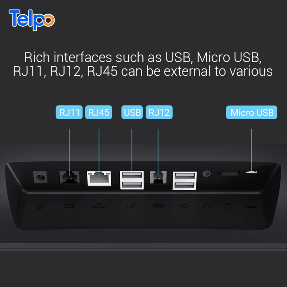Telpo TPS683 Android 11 POS Cash Register Desktop Single Touch Screen Terminal