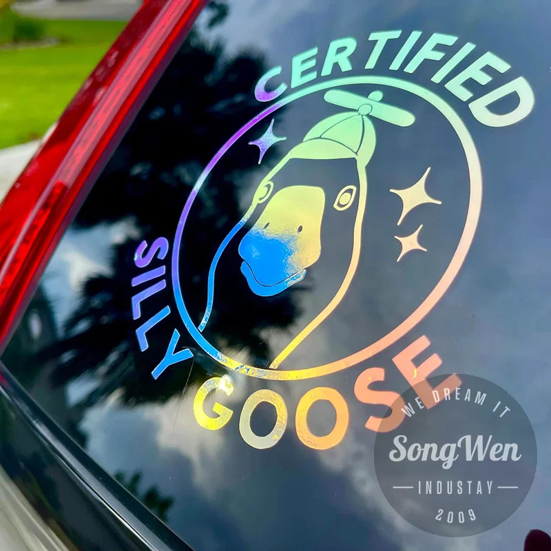 High Quality Weather Resistant Holographic Auto Transfer Stickers Die Cut 3D Vinyl Custom Car Decals