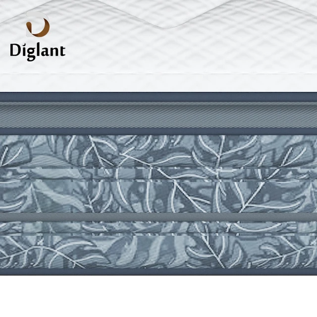 D58 Diglant hotel bedroom furniture soft compressed sponge queen size hotel euro pillow top luxury spring mattress