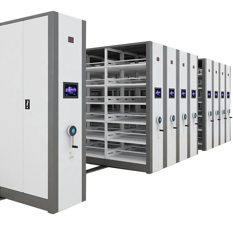 Intelligent Automatic Mobile Shelving Compact Mobile Shelving Storage System Metal Storage Organizer Office Furniture Modern