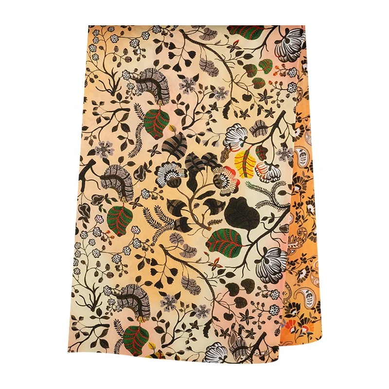 wholesale Digital print silk fabric 16/19/22/25/30/40MM Silk satin printing fabric  for dress pajama apparel