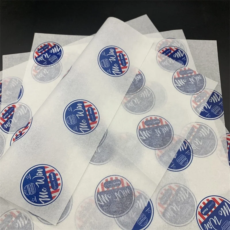 custom burger wrapper paper wax paper greaseproof printed sandwich packaging paper