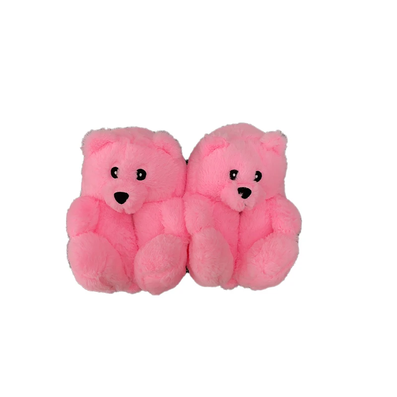 Drop Shopping House Plush Slipper animals glow in the dark Teddy Bear Slippers For Women Girls One Size Fit All