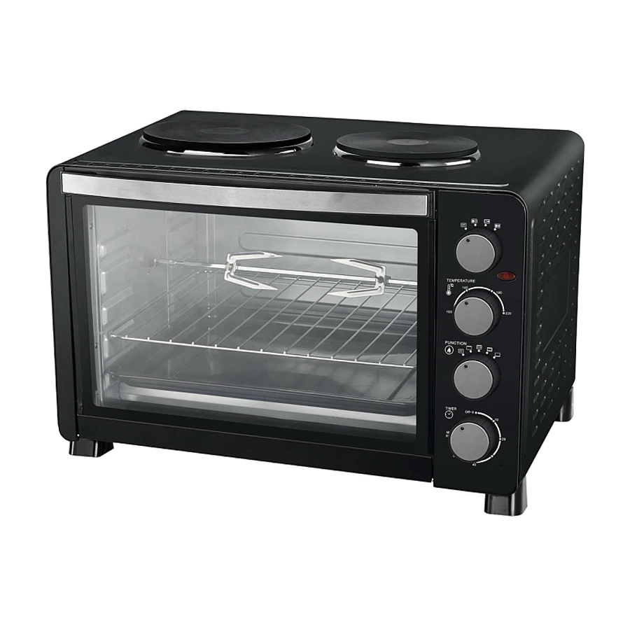 new CE standard 30L electric pizza oven home use with double hotplates