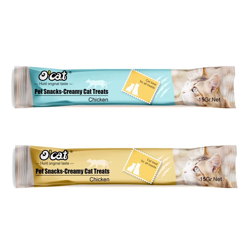 Натуральные кошачьи закуски палочки куриные кремовые лакомства еда для влажной кошки кошек
