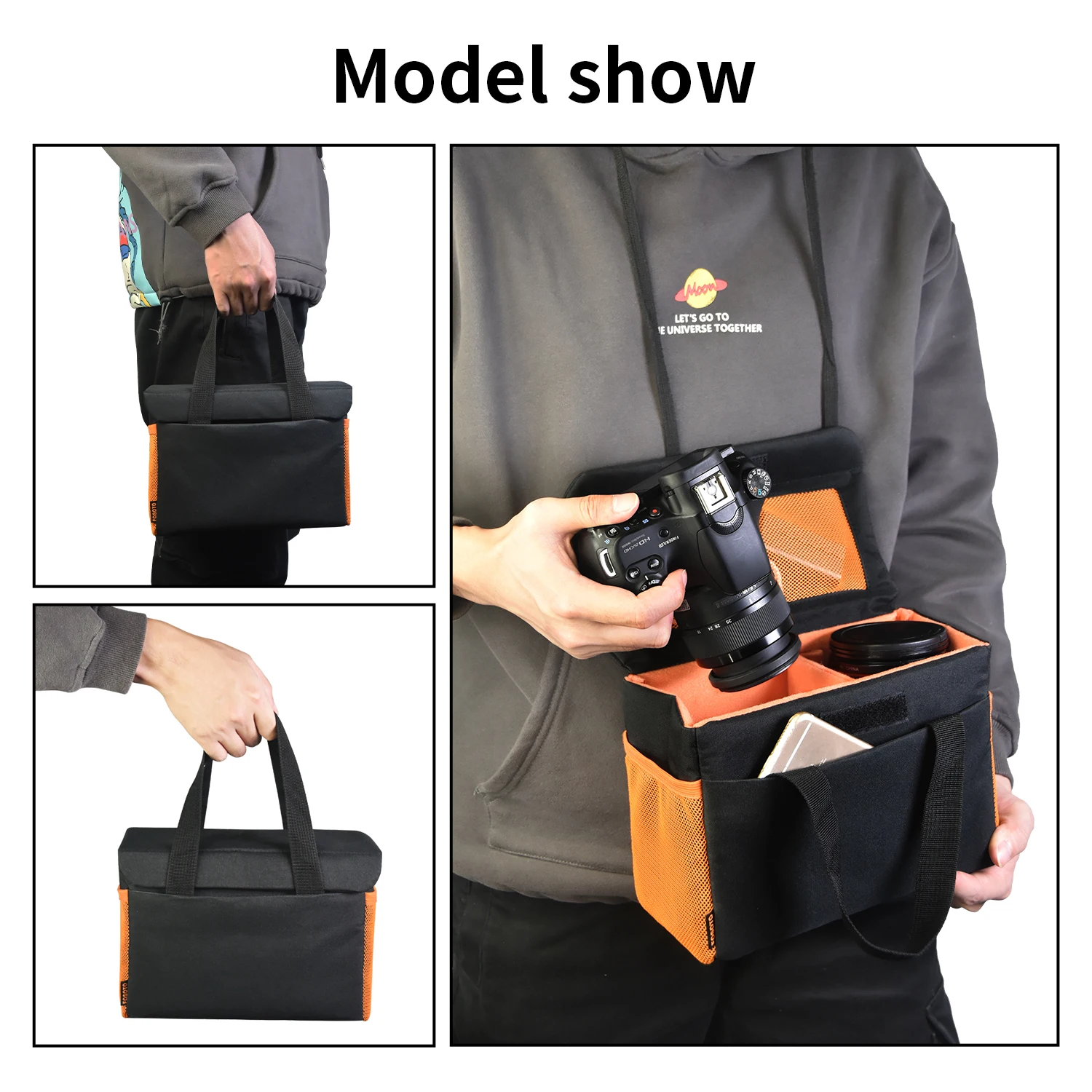 FOSOTO B400 Professional Digital Camera Case Bag Digital Shoulder Storage Bags Case for Photography Canon Camera Backpack