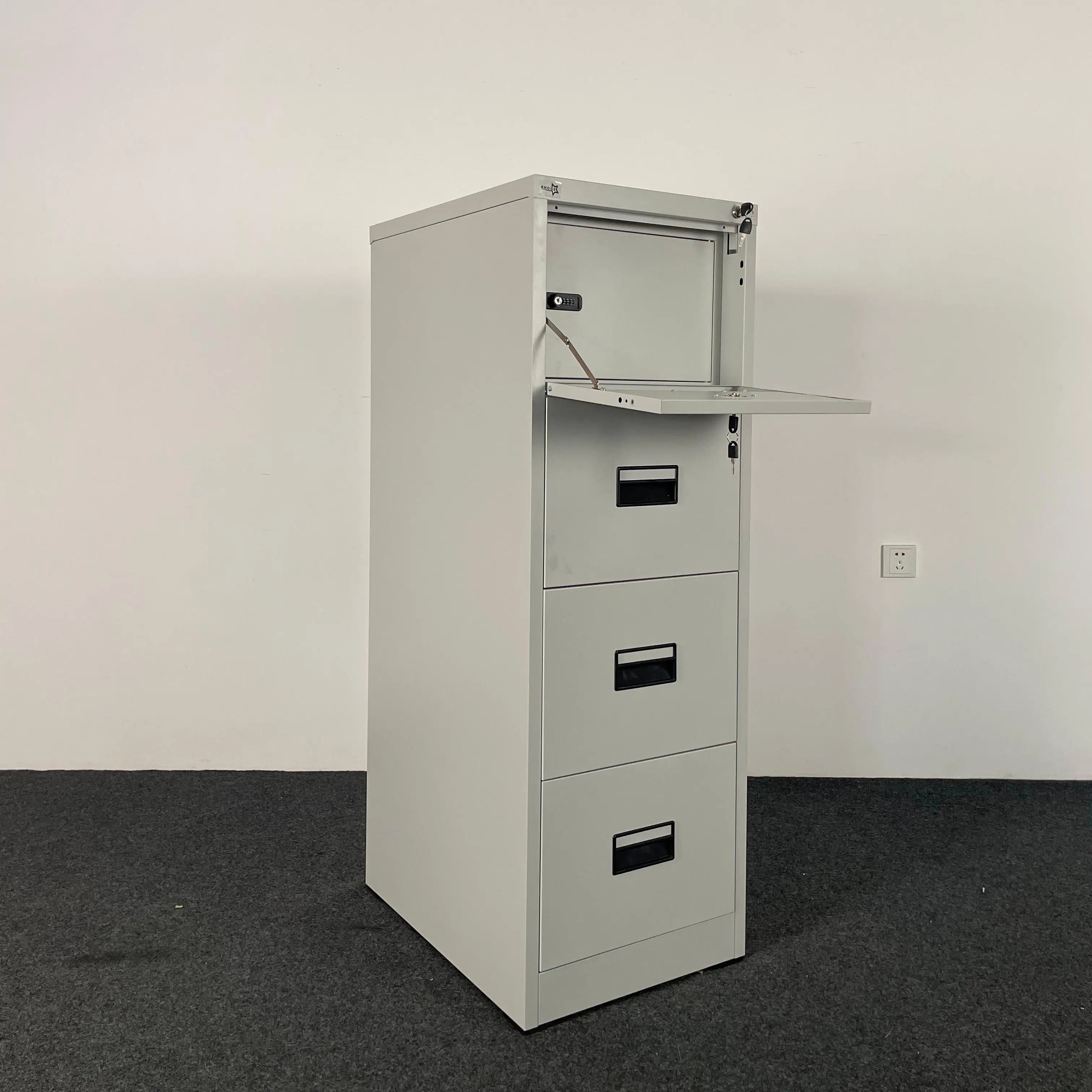 Wholesale Low Price Steel cabinet drawer metal storage cabinet with drawers 4 drawer cabinet storage with safe vault