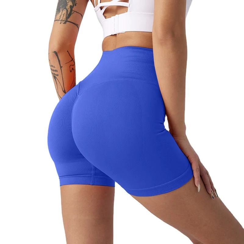 Aoyema womens waxy elastic conjuntos fitness gym gym shorts women leggins para mujer Shorts workout clothing short yoga leggings
