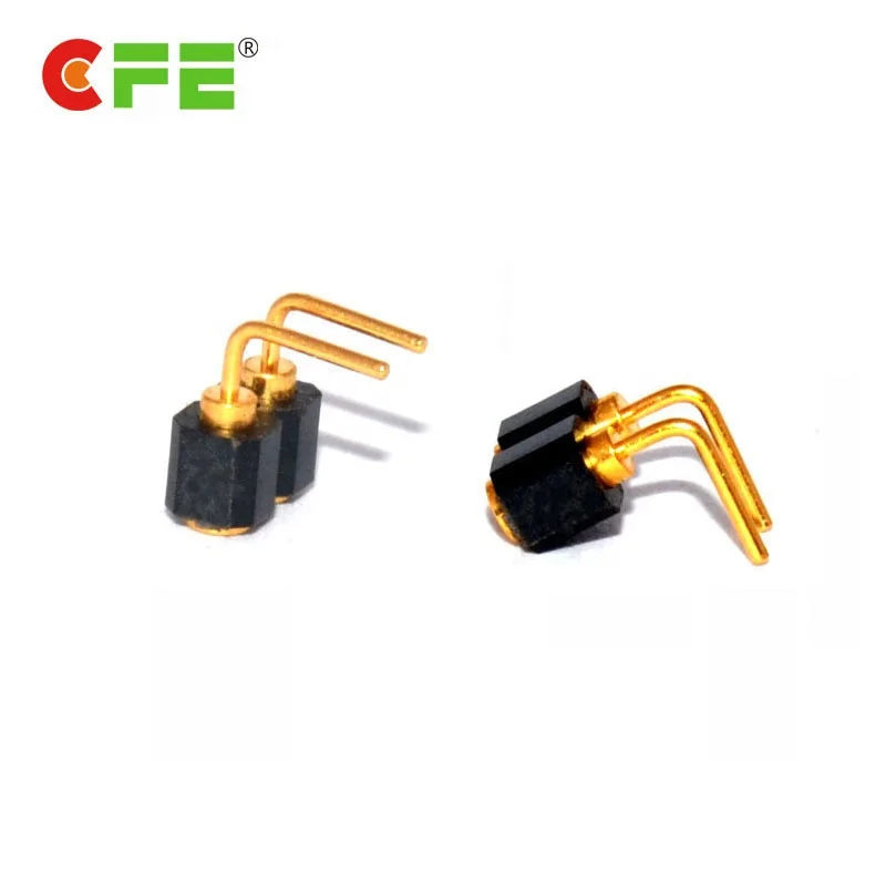 Loaded Contact Pins Single Row 2pin Bending Pogo Pin Connector,spring