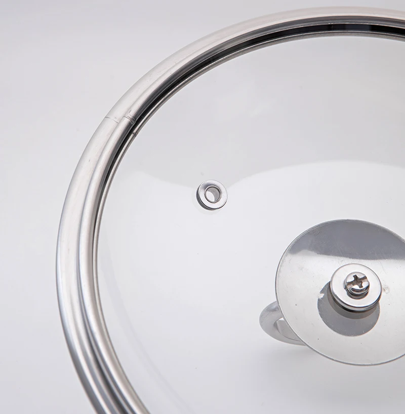 Eco-Friendly Stainless Steel Cookware Parts Tempered Glass Lid Handle for Cooking Pots and Pans Kitchenware Cover