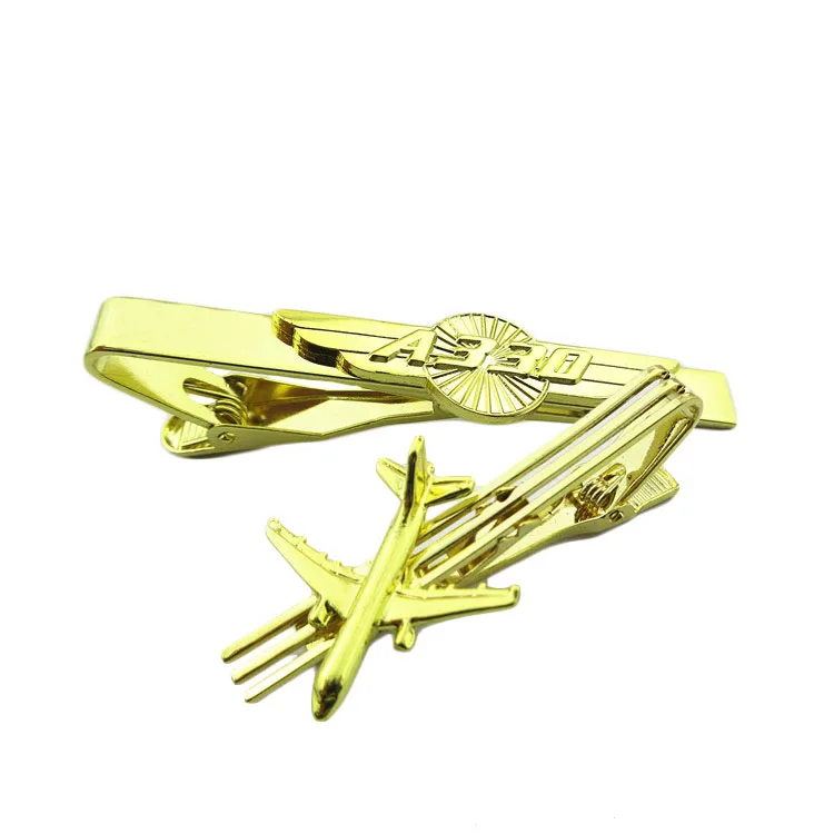 Wholesale custom Logo engraved blank tie pins clip for men
