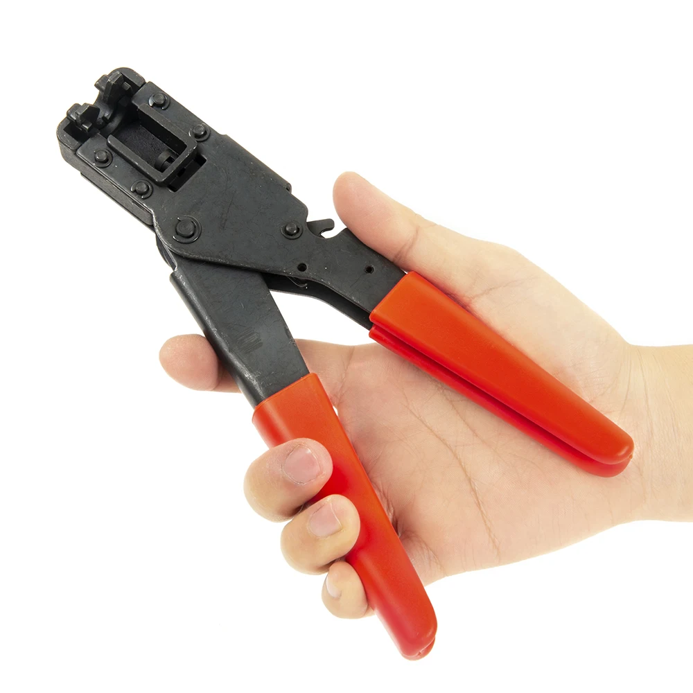 Rg6 Network Cable Crimper Coaxial Compression Connector Stripper Tool