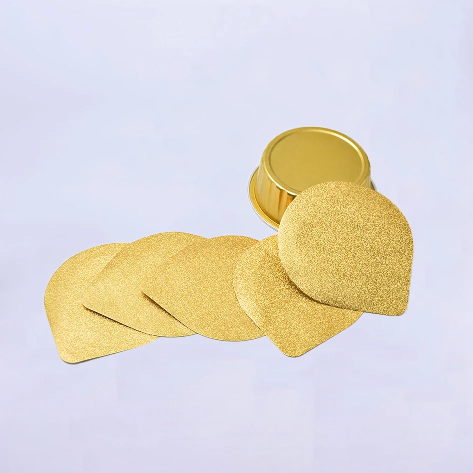 Disposable coloured 130ml round shape aluminum foil container small smoothwall foil container