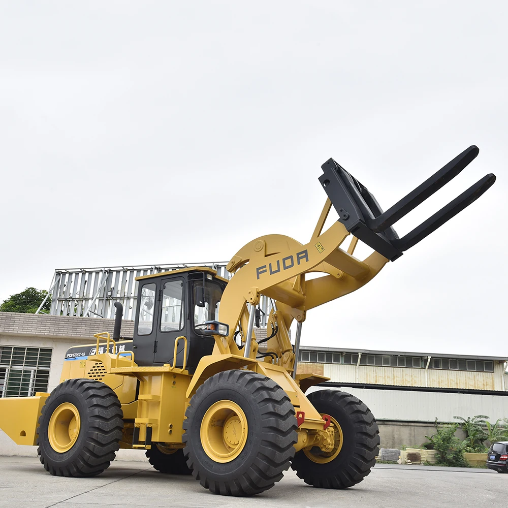 FUDA 18 Ton Loader - 18t Marble Granite Quarry Stone Wheel Chains Block Handler