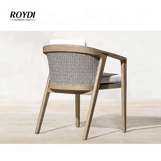 Roydi Handcrafted Teak Outdoor Garden Furniture Teak Outdoor Wood Dining Chair