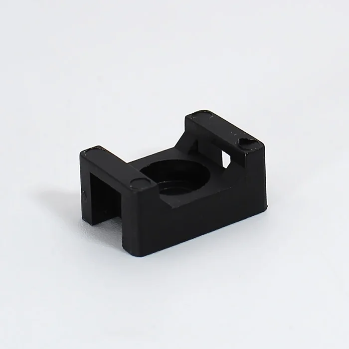 Wholesale 100PCS Plastic Black cable fixing seat ties wire harness clips saddle type mount wire holder cable management