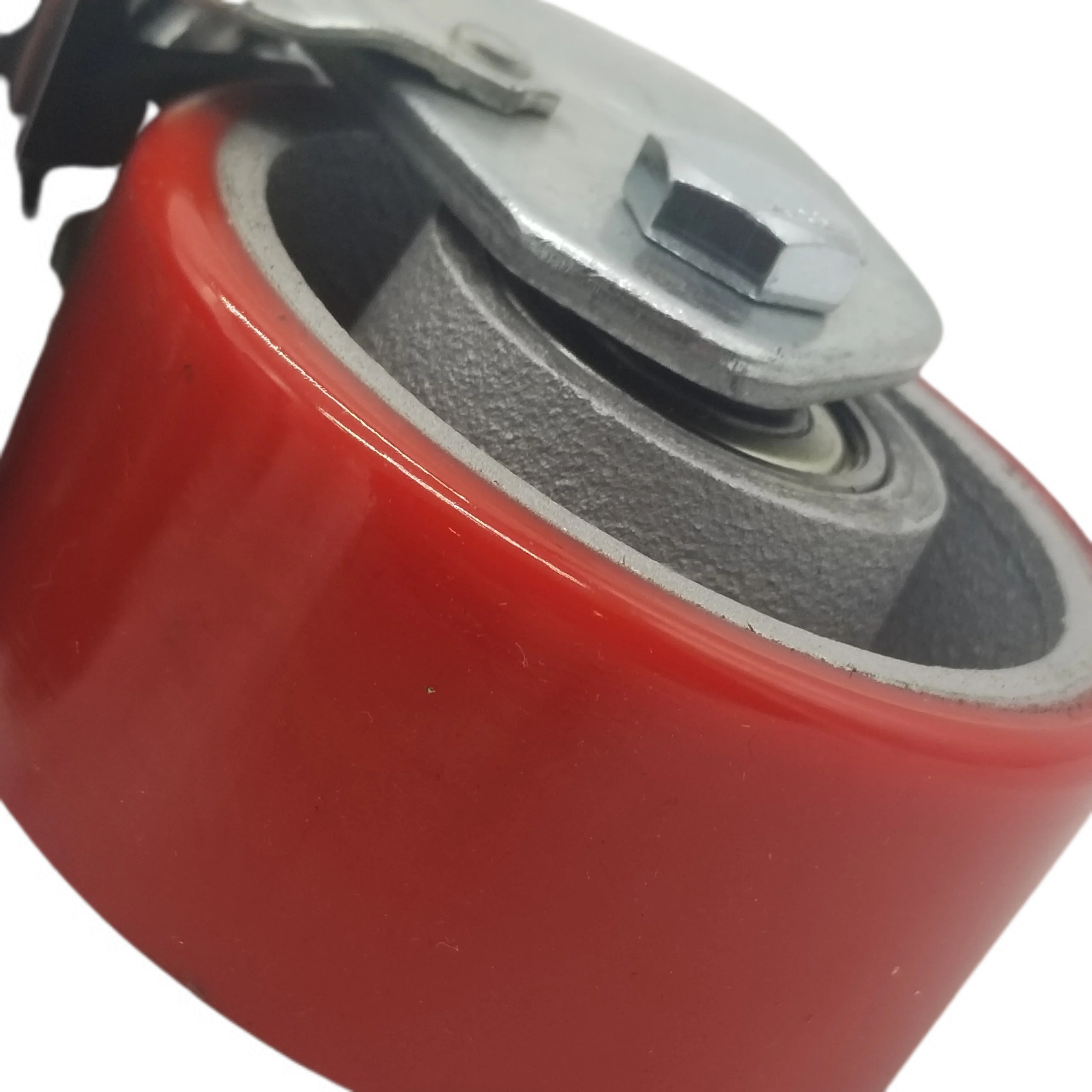 (Марка Good) железное ядро плита Универсальный тормозной красная тарелка 4 дюйма Heavy Duty из искусственной кожи/кпромышленной тележки