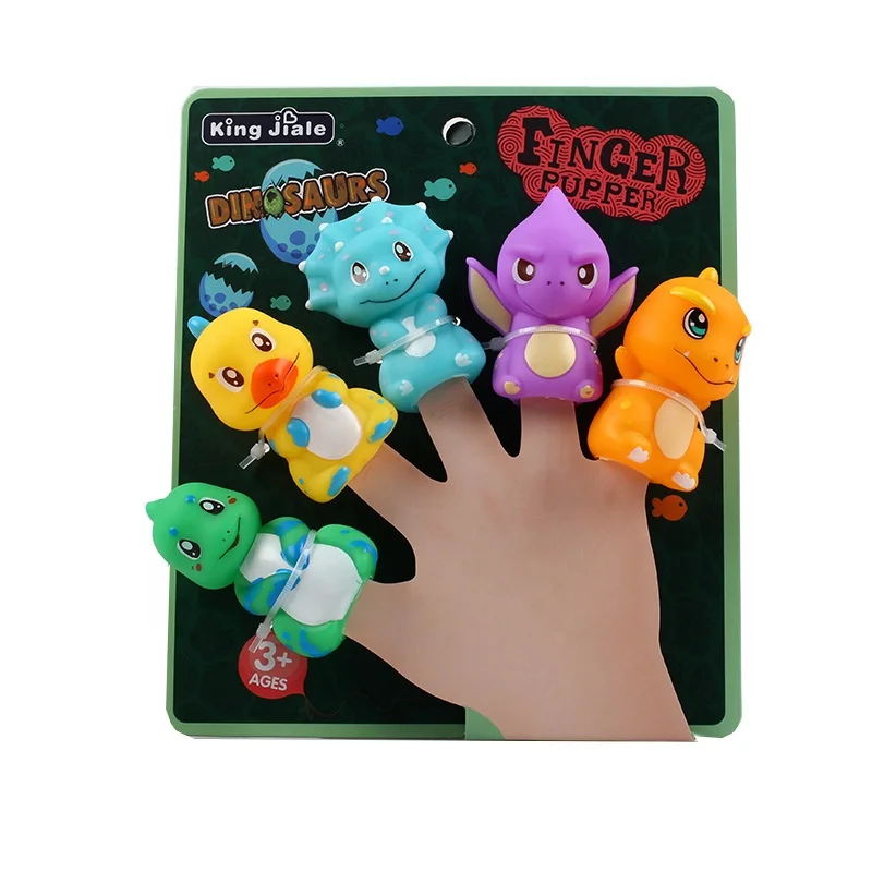 hot sale soft plastic cute forest animals family members fruits christmas santa claus finger puppet toy